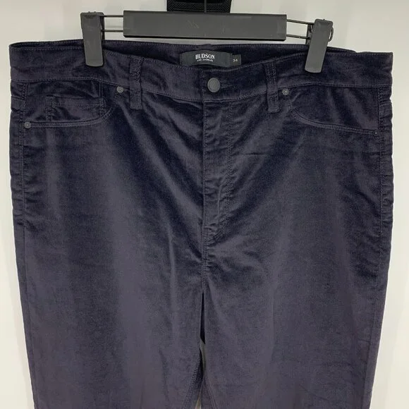 Hudson Jeans Barbara Super Skinny Velvet Purple Ankle NWT